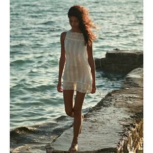 DÔEN Lida Sleeveless Shift Dress - Xs Salt